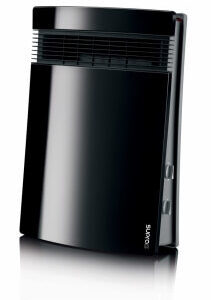 Aeroterma electrica pentru baie Supra Lito Negru, Putere maxima pana la 1800W, Termostat, Filtru antibacterian lavabil