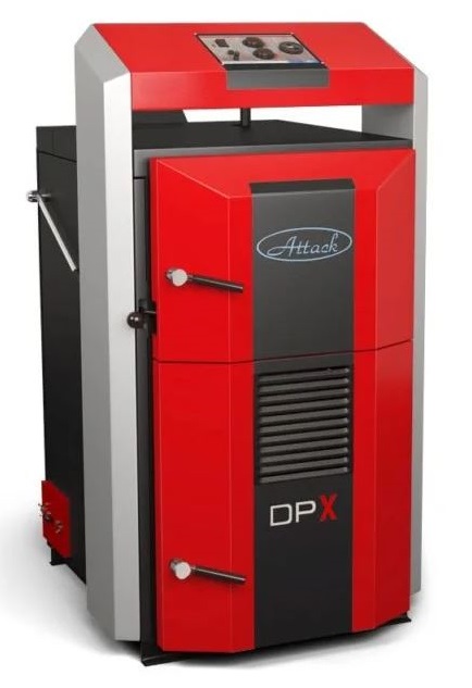 Cazan (centrala) pe combustibil solid, Attack DPX Standard cu gazeificare, 35 kW