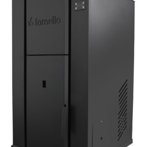 Centrala monobloc pe peleti Fornello Pellet King 35 kw complet echipata pentru incalzire, pompa, vas de expansiune, supapa de siguranta, automatizare, tiraj fortat, buncar peleti 80 kg, aprindere automata, Clasa energetica
