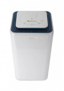 Dezumidificator Meaco 12L-AH, 12l/zi, Debit 120mc/h, Pentru spatii de pana la 30mp, Higrostat reglabil, Timer, Display
