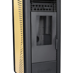 Semineu (soba ) pe peleti cu tiraj fortat Fornello Sophia Premium 11 kw, aprindere electrica, telecomanda, culoare Ivory, recomandat pentru 110 mp