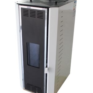Termosemineu pe peleti Fornello Camino Rossi 35 kW, pompa Grundfos, vas expansiune, arzator inox