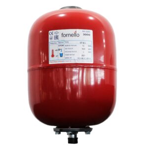 Vas expansiune termic Fornello 8 litri, vertical culoare rosu, presiune maxima 10 bar, membrana EPDM