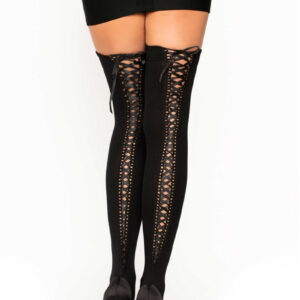 Dresuri cu sireturi, Leg Avenue, model 6289, negru, marime universala
