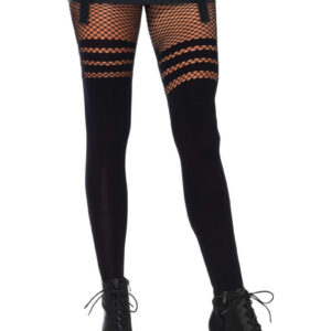 Dresuri cu dungi Leg Avenue, model 9999, negru, marime universala