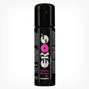Gel pentru masaj Kissable Eros, cu efect de incalzire, aroma capsuni, 100 ml